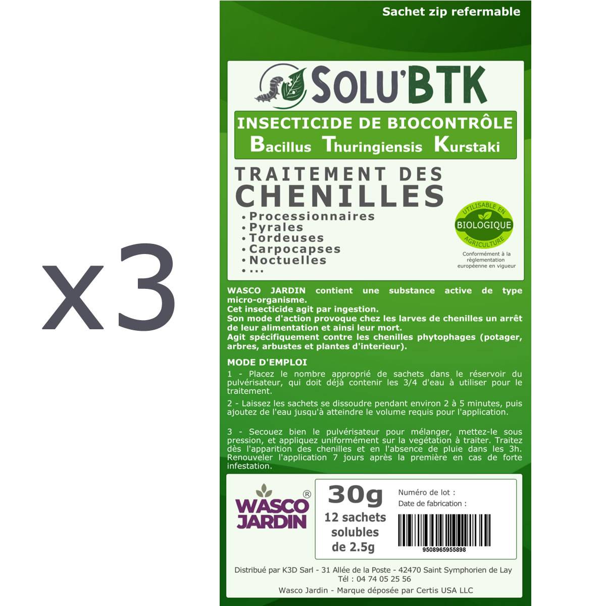 SoluBTK - Ver du Poireau 90gr Bacillus thuringiensis - Image 2