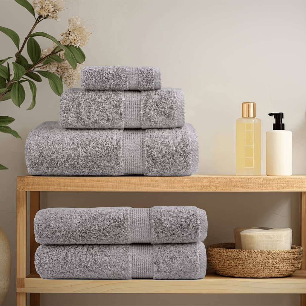 Ensemble de serviettes de qualité supérieure SOLUND 6 pcs gris Maison Chic - Image 3