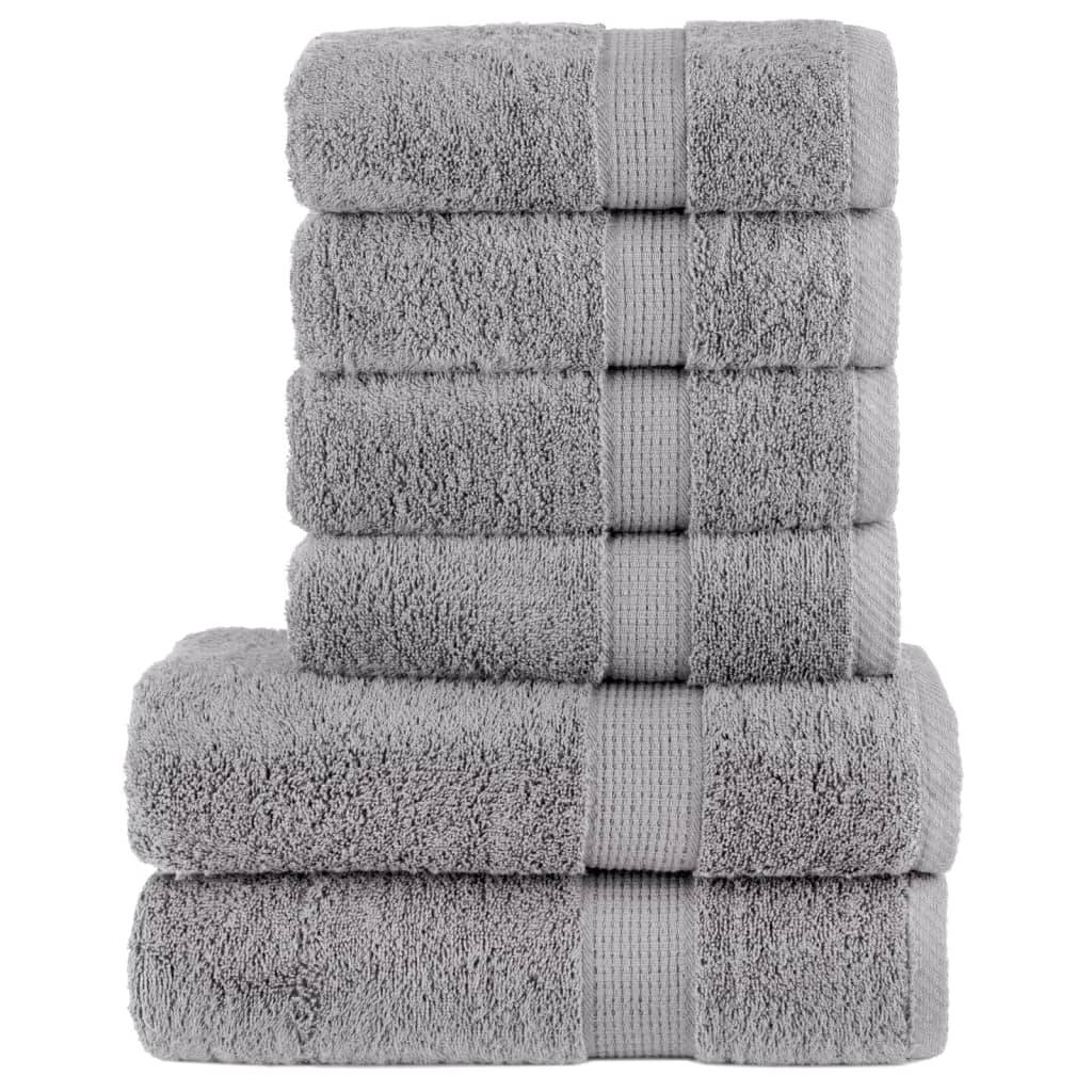 Ensemble de serviettes de qualité supérieure SOLUND 6 pcs gris Maison Chic - Image 2