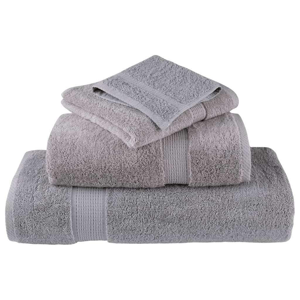 Ensemble de serviettes de qualité supérieure SOLUND 6 pcs gris Maison Chic - Image 4