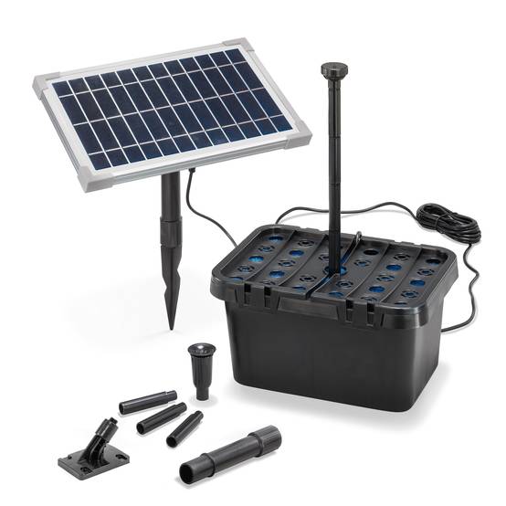 esotec - Filtre de bassin solaire Professional 8W 380 l/h Pompe de bassin de jardin esotec 100900 - Image 1