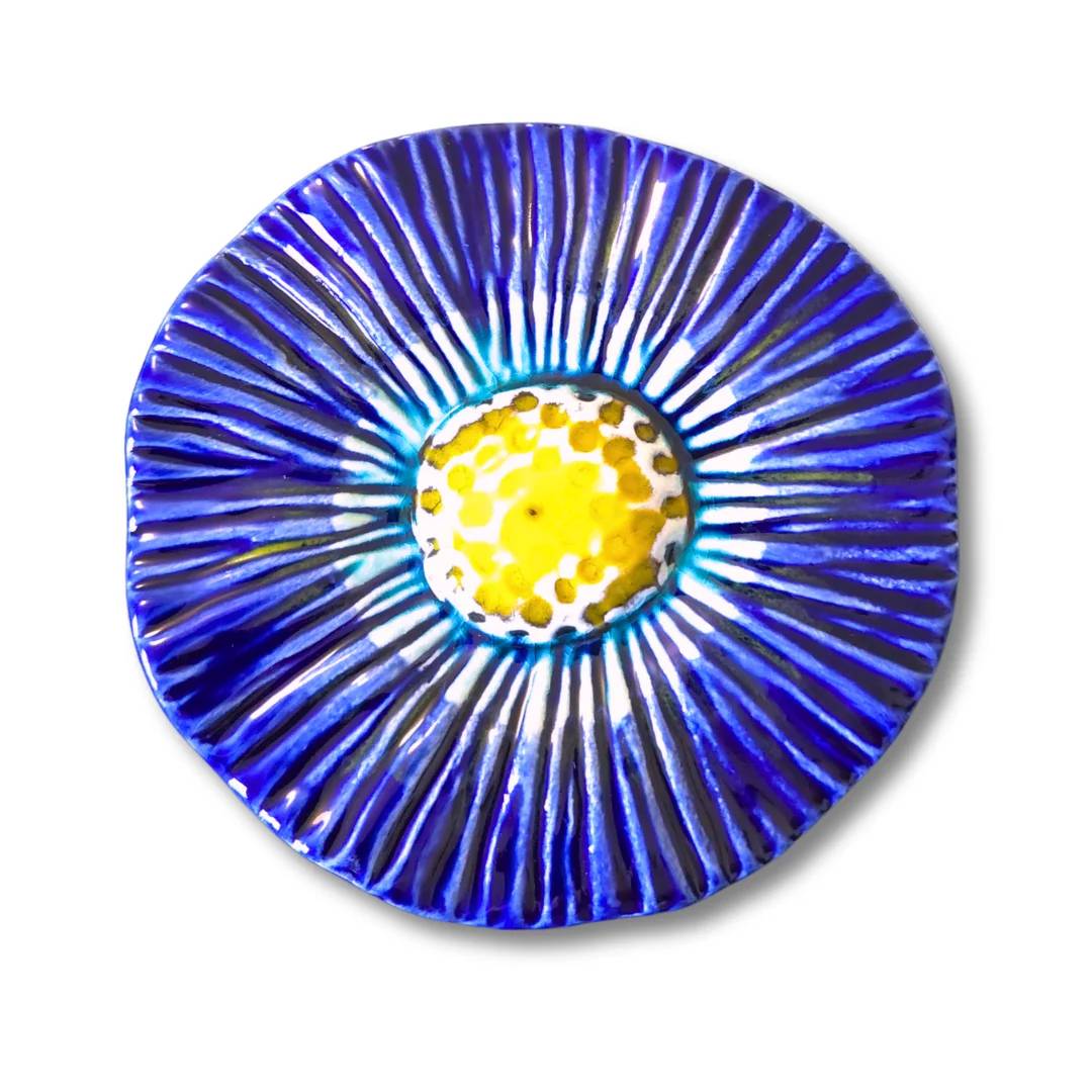 Fleur en céramique Uniflora — 014 · Bleu foncé