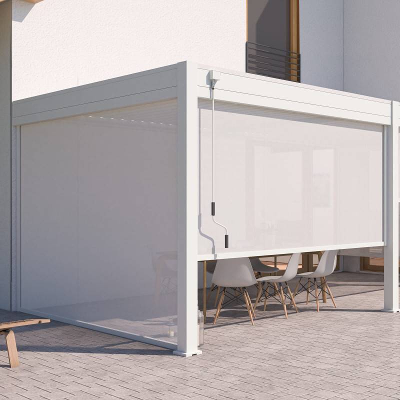 Ombrea - Pergola Bioclimatique Ombréa VS 3x6M adossée - blanc - V2 - Image 7