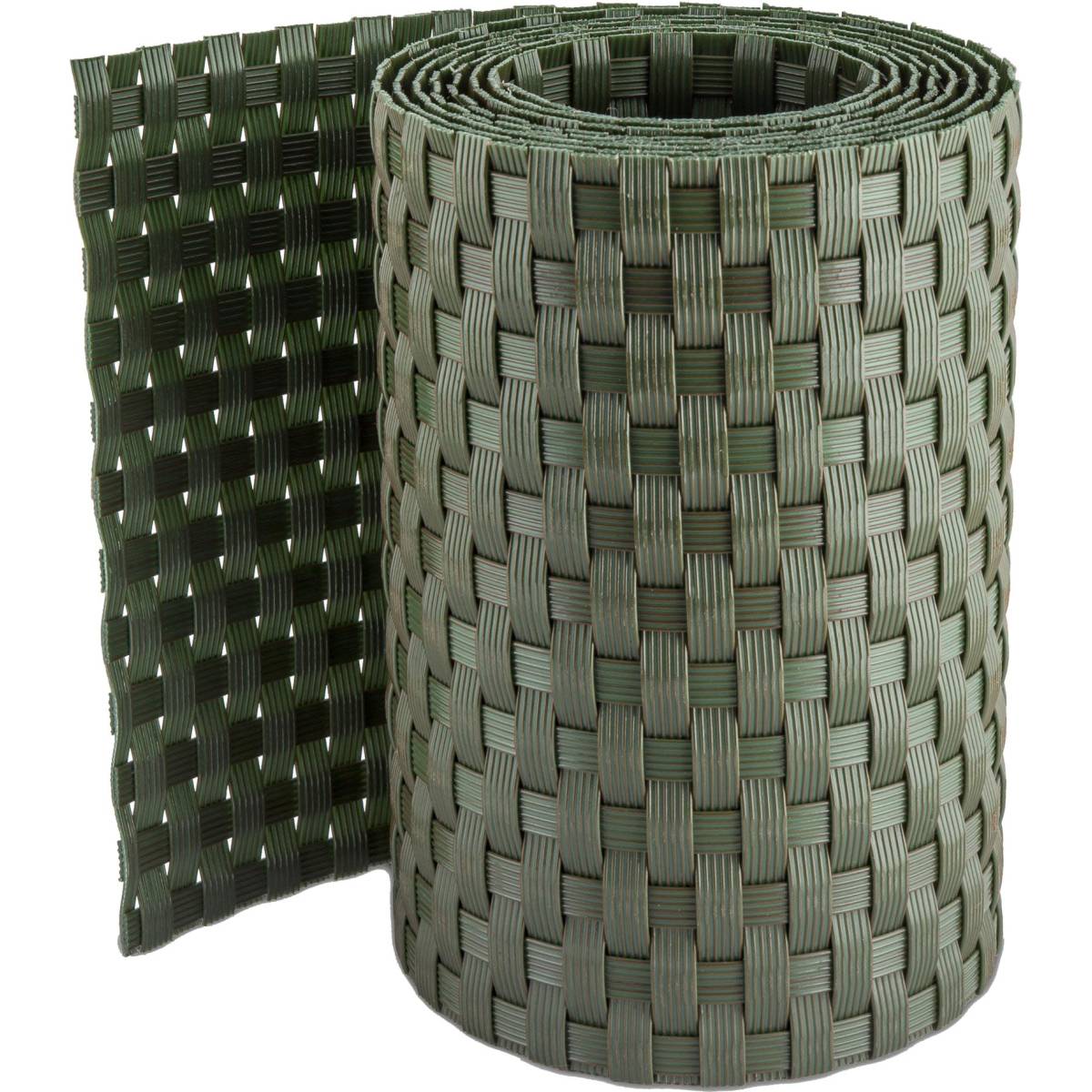 Rattan Art - Bande brise-vue en résine tressée pour clôture rigide 19 x 255 cm Vert - Image 1