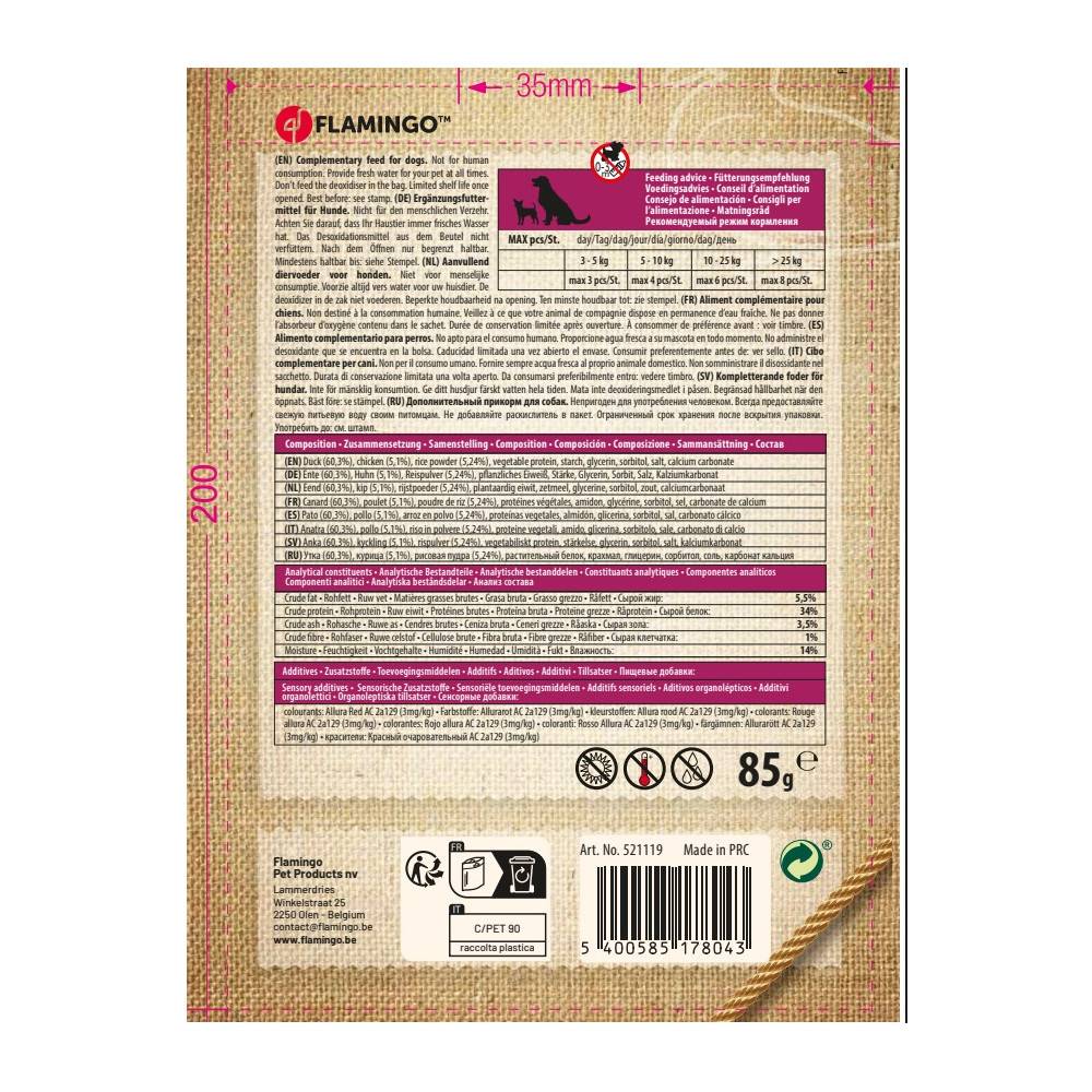 Friandises Hapki Cigare Canard & Riz 85 g pour chien - Image 4