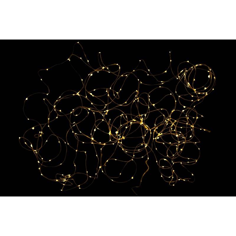 Guirlande lumineuse fil en plastique doré 300x0,5x0,5cm - J-Line - Image 3