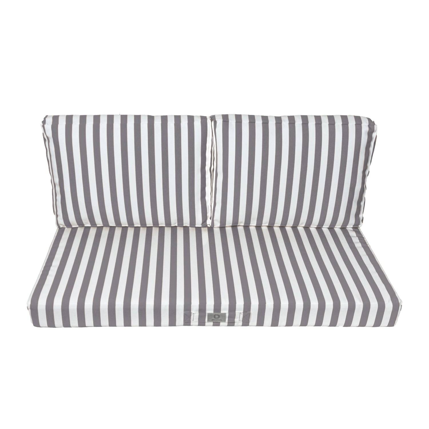 Coussins pour salon de jardin déhoussable 100x50cm Rayure gris foncé - Déco arts - Image 3