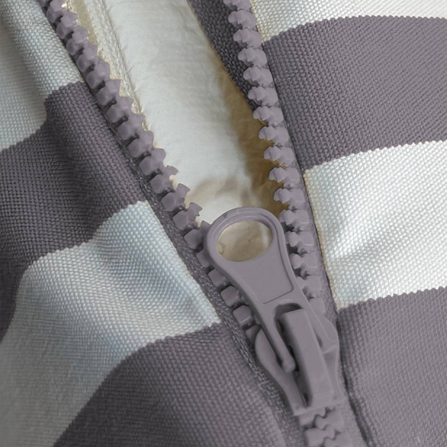 Coussins pour salon de jardin déhoussable 100x50cm Rayure gris foncé - Déco arts - Image 4