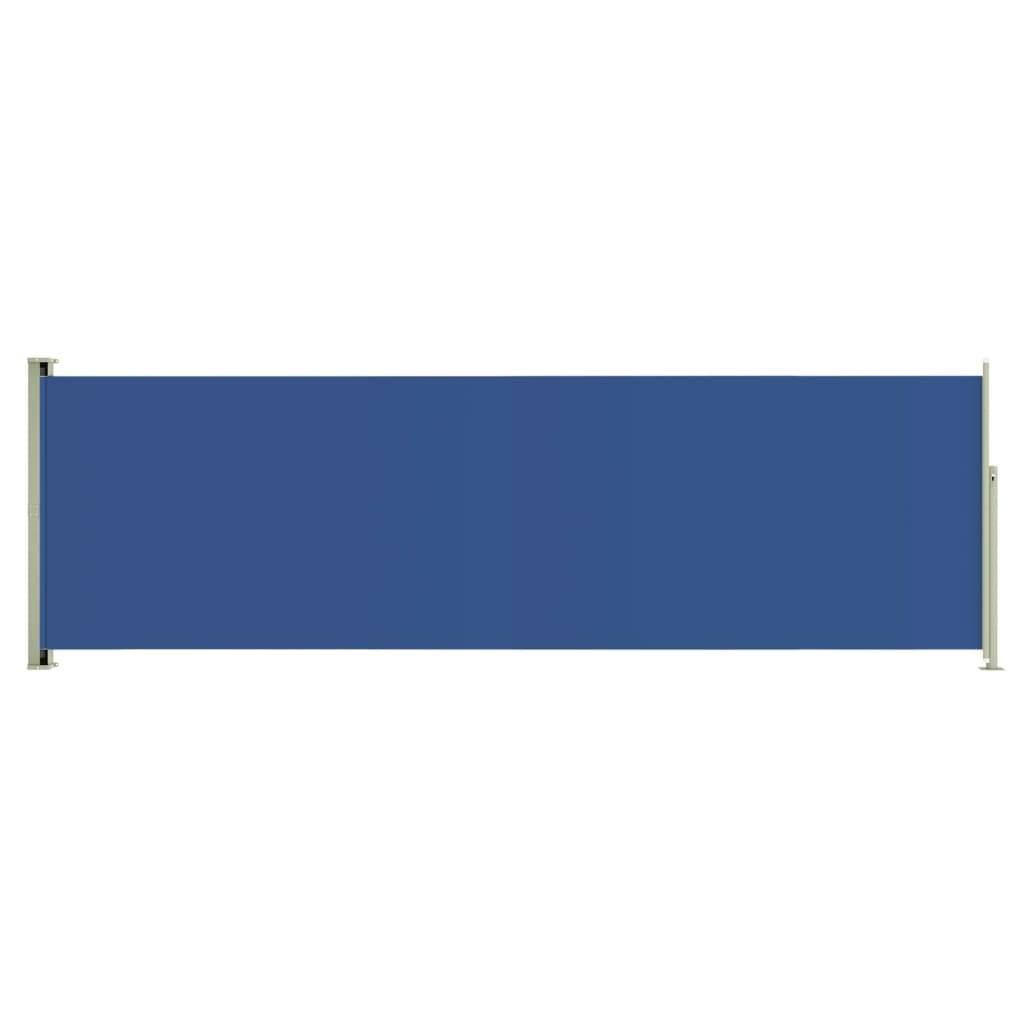 Helloshop26 - Auvent paravent store brise-vue latéral rétractable de patio jardin terrasse balcon protection visuelle écran 160 x 500 cm bleu - Image 1
