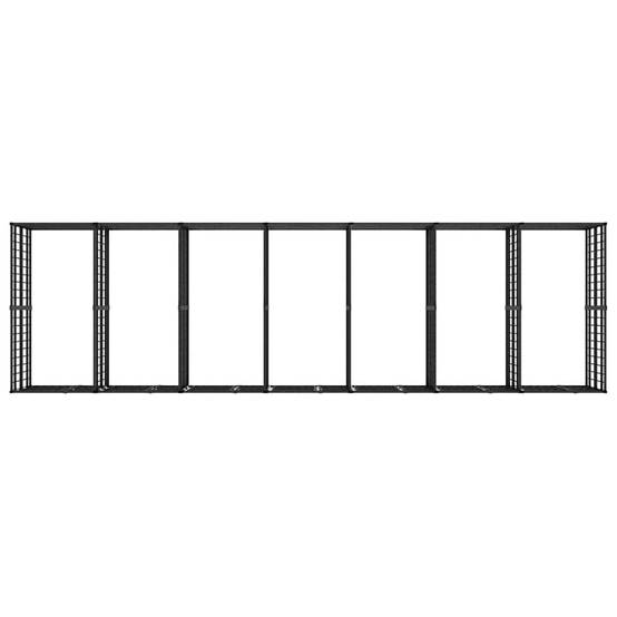 Chenil pour chiens acier noir 672 x 192 x 200 cm - PANGIVO - Image 8