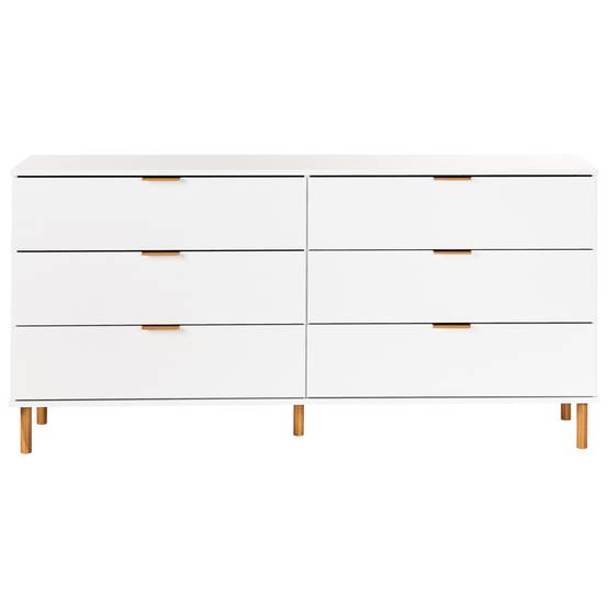 Beliani - Commode Panneau de particules de bois Blanc WALPOLE - 158x40x76- Beliani - Image 6