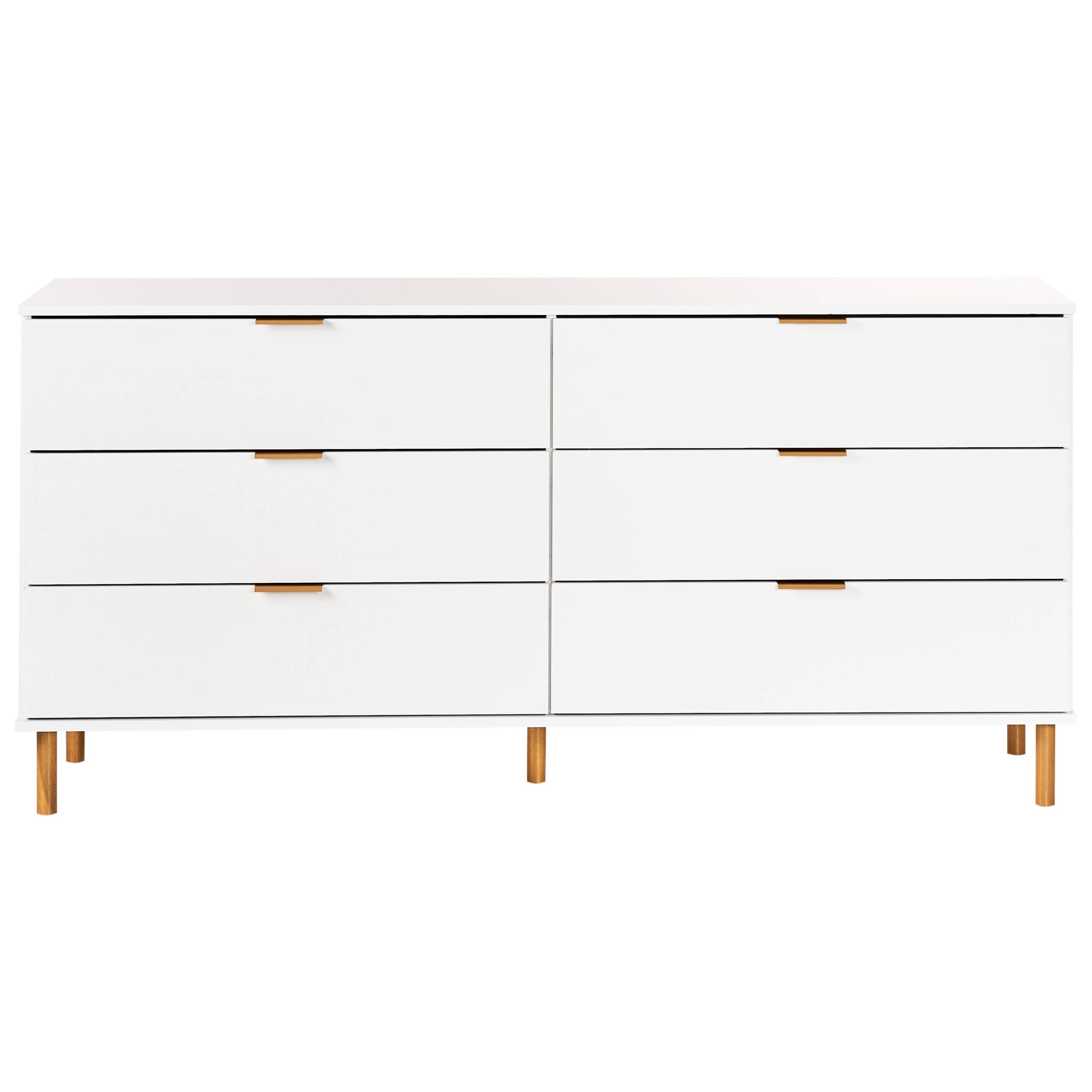 Beliani - Commode Panneau de particules de bois Blanc WALPOLE - 158x40x76- Beliani - Image 6