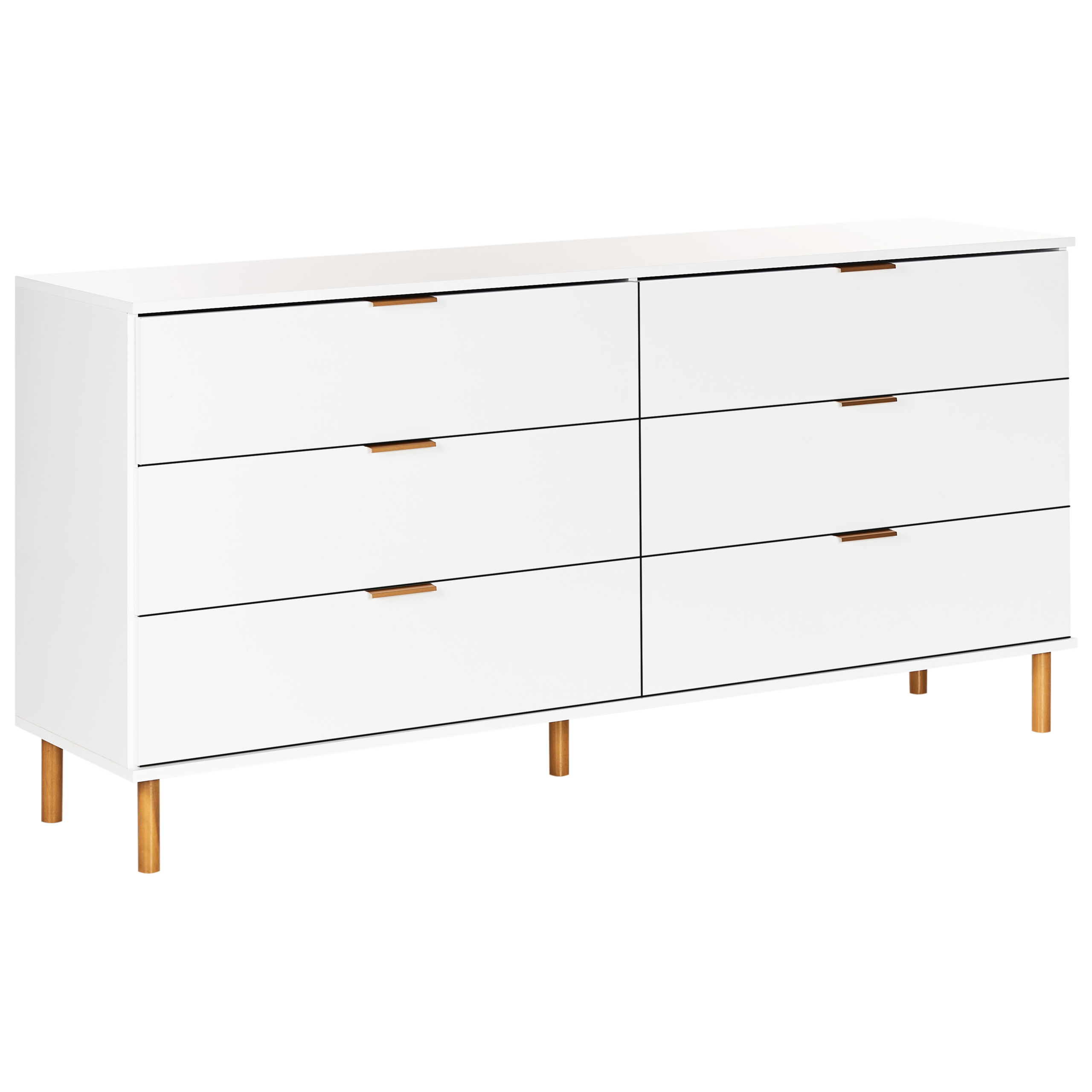 Beliani - Commode Panneau de particules de bois Blanc WALPOLE - 158x40x76- Beliani - Image 2