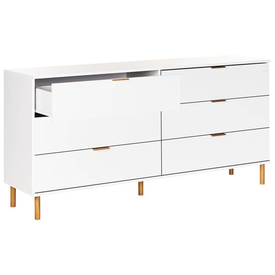 Beliani - Commode Panneau de particules de bois Blanc WALPOLE - 158x40x76- Beliani - Image 4