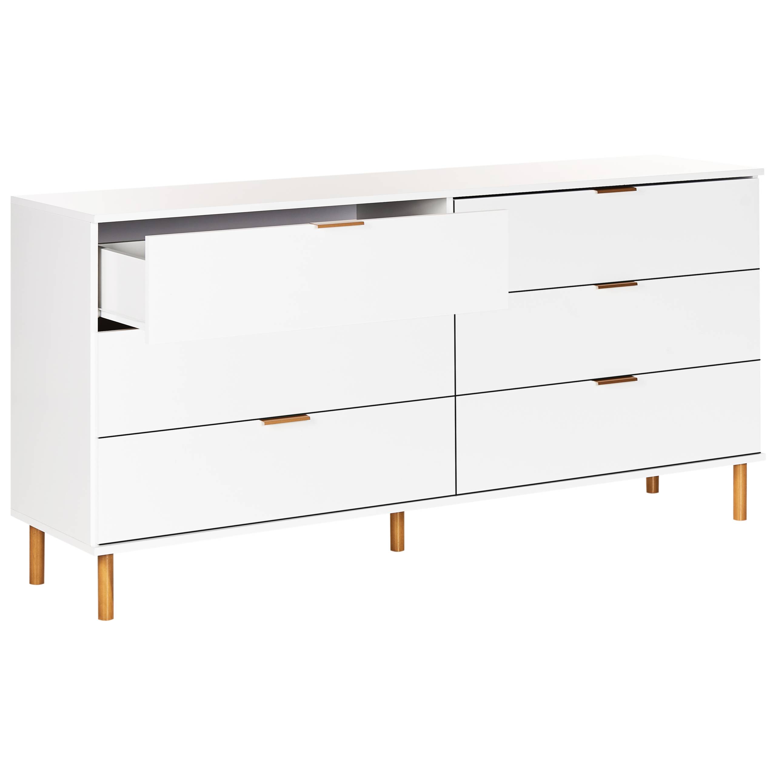 Beliani - Commode Panneau de particules de bois Blanc WALPOLE - 158x40x76- Beliani - Image 4