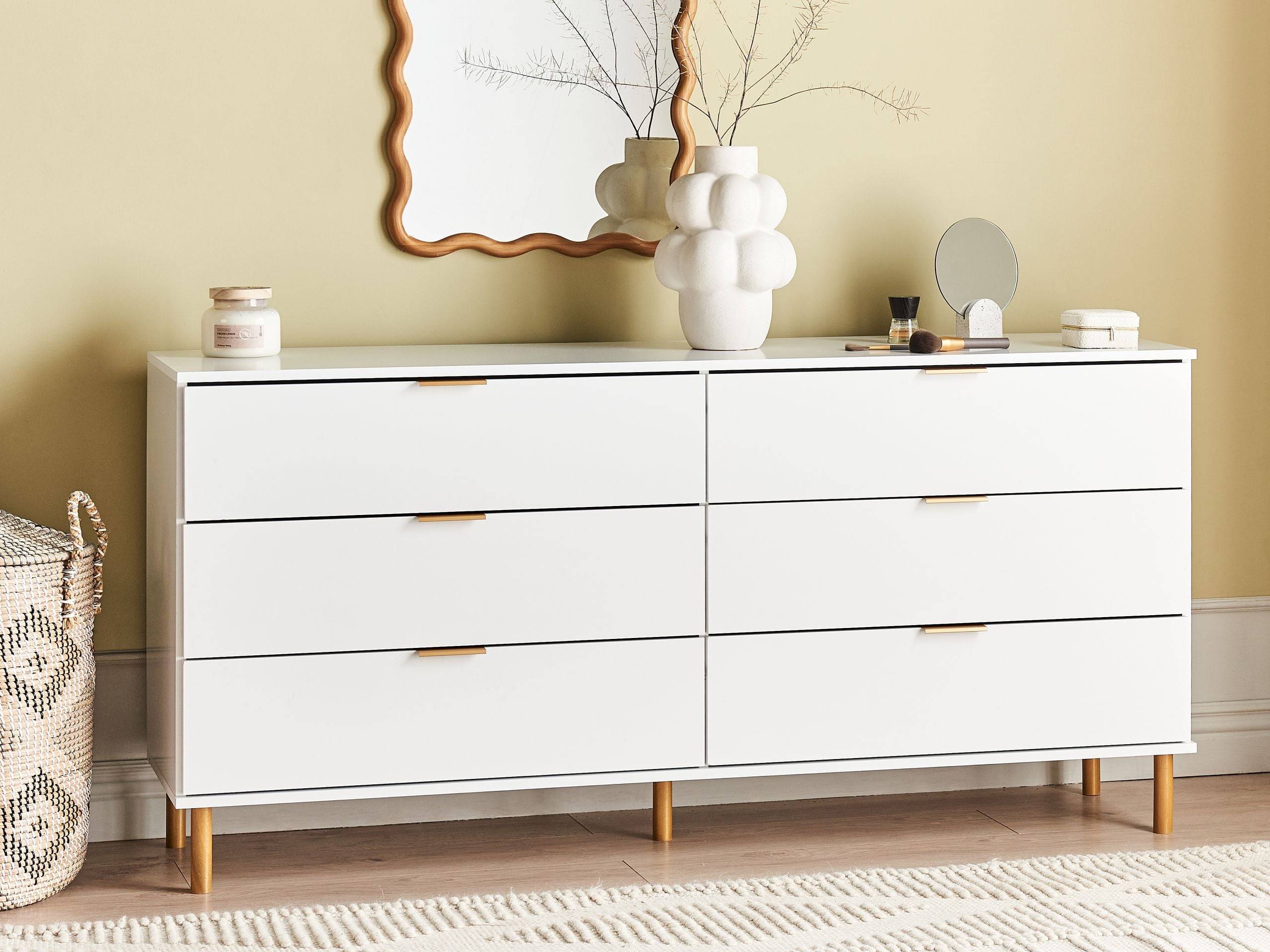 Beliani - Commode Panneau de particules de bois Blanc WALPOLE - 158x40x76- Beliani - Image 1