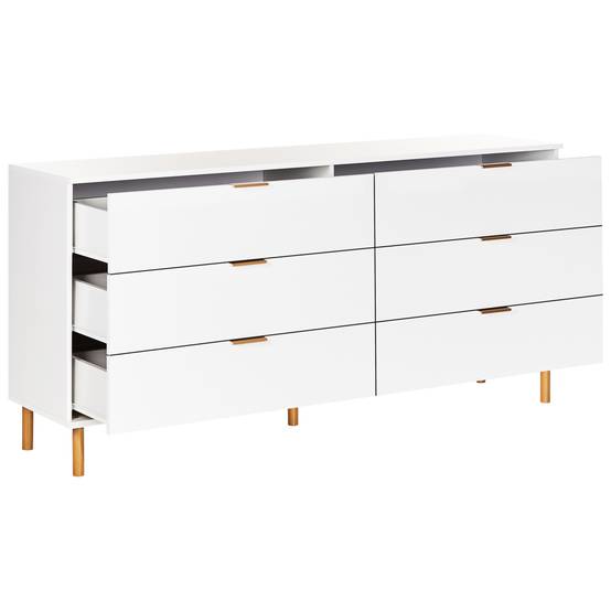 Beliani - Commode Panneau de particules de bois Blanc WALPOLE - 158x40x76- Beliani - Image 5