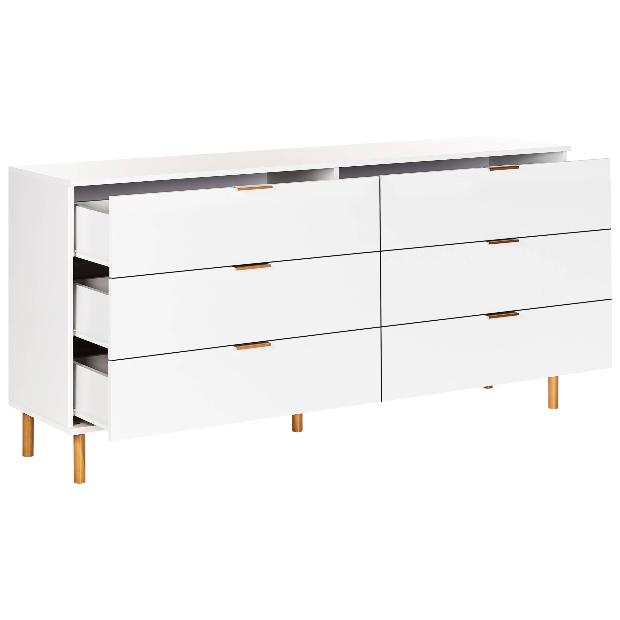 Beliani - Commode Panneau de particules de bois Blanc WALPOLE - 158x40x76- Beliani - Image 5