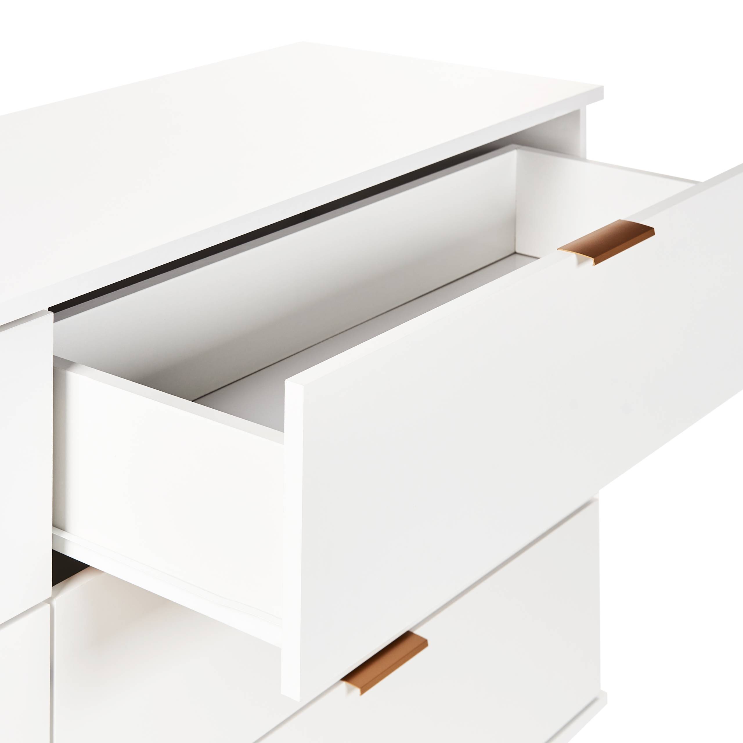 Beliani - Commode Panneau de particules de bois Blanc WALPOLE - 158x40x76- Beliani - Image 8