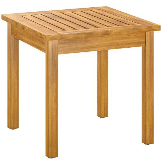 Table basse de jardin bois d'acacia naturel 48 x 48 x 46 cm - PANGIVO - Image 1