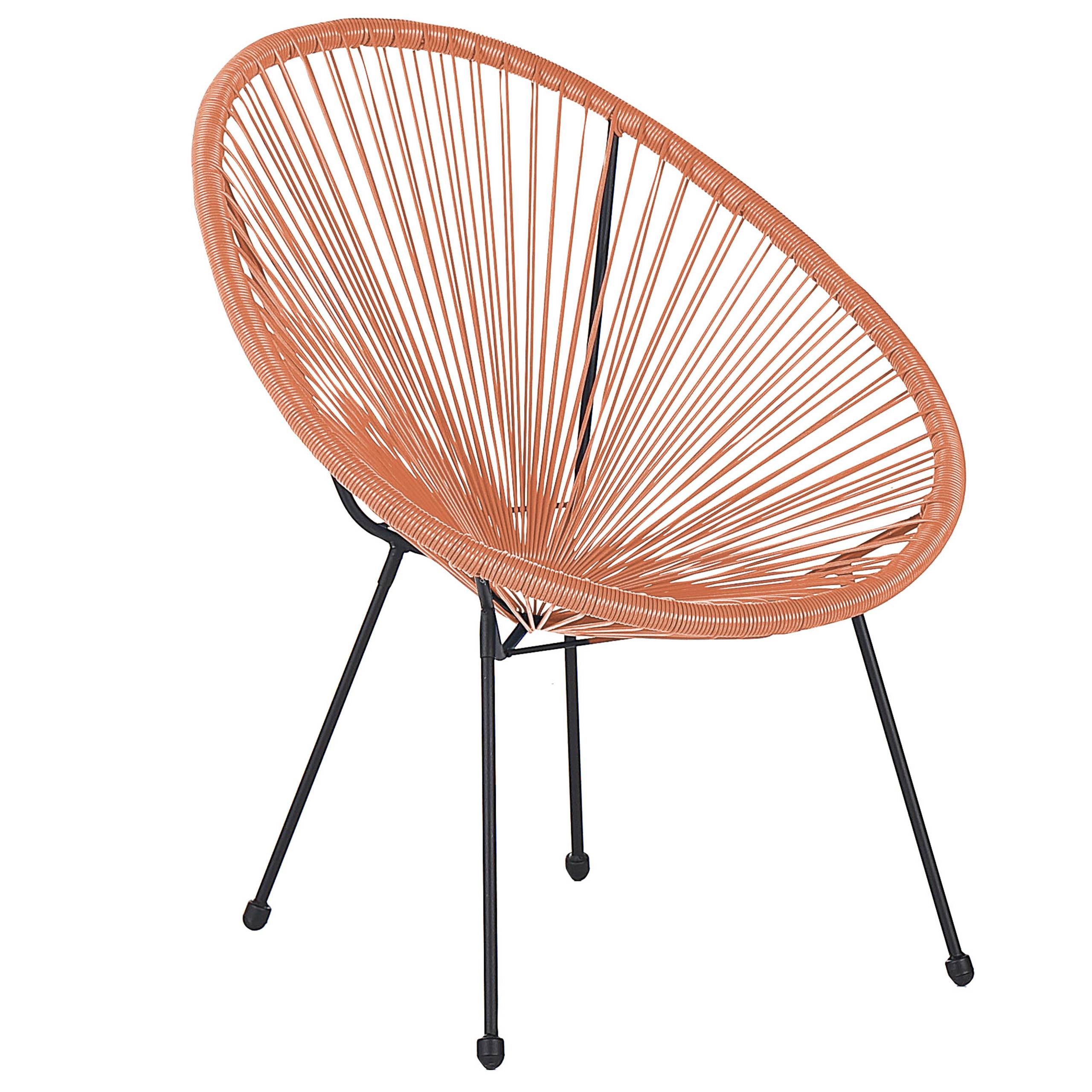 Beliani - Fauteuil coin lecture Polyrotin Orange ACAPULCO II - Beliani - Image 2