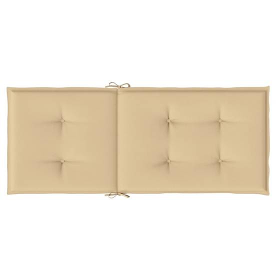 ComfortXL - Lot de 6 Coussins Dossier Haut Tissu Polyester Anti-glisse pour Chaise de Jardin Beige Mélangé 120x50cm – ComfortXL Outdoor Living - Image 7