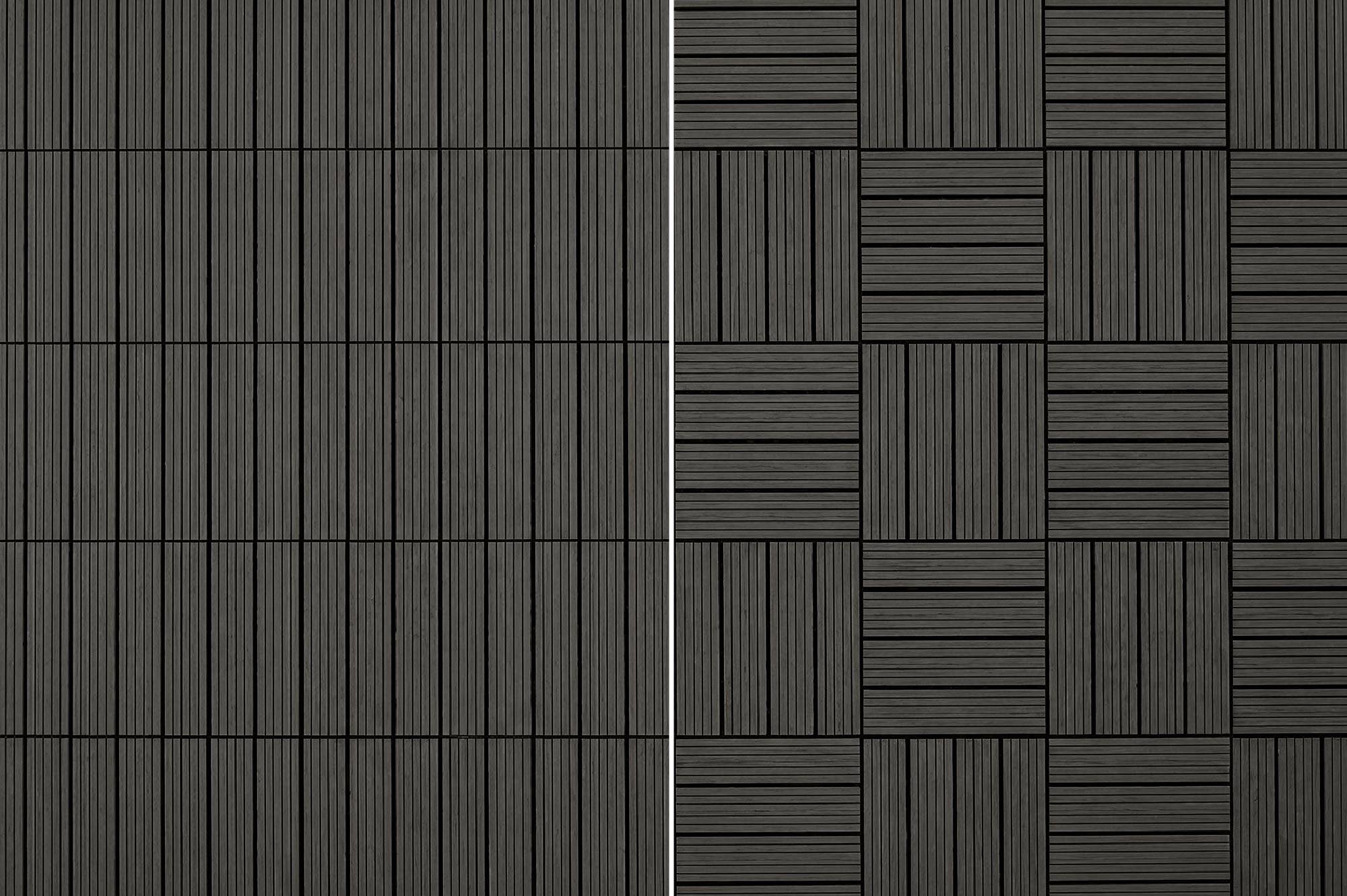 Casanoov Lot de 30 dalles clipsables terrasse en composite SERRA gris rainuré 30x30cm - Image 5