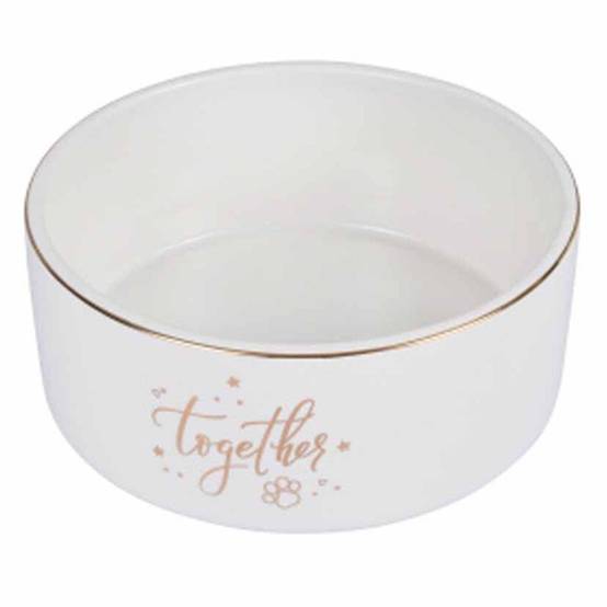 Gamelle pour Chien & Chat "Together" 16cm Blanc