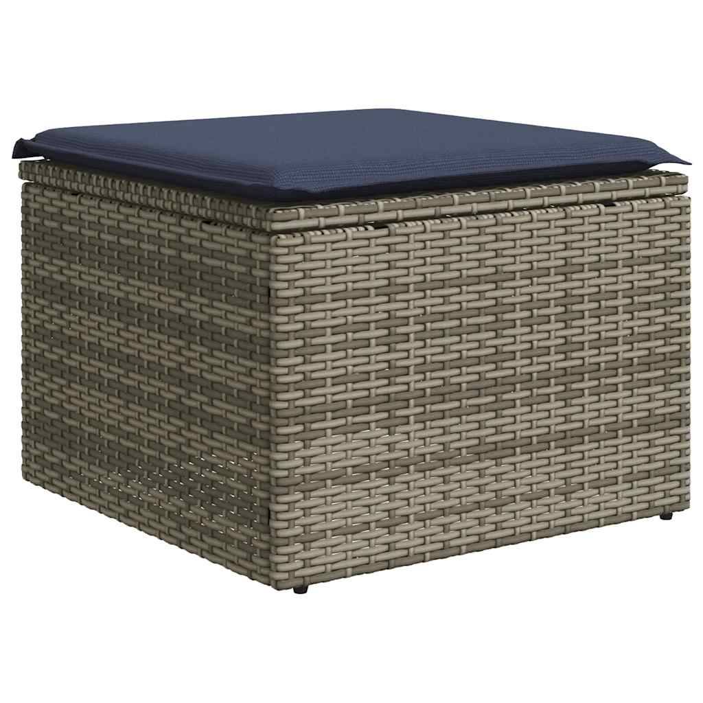 Salon de jardin 2 pcs | Mobilier d'extérieur avec coussins gris résine tressée acacia Maison Chic - Image 4