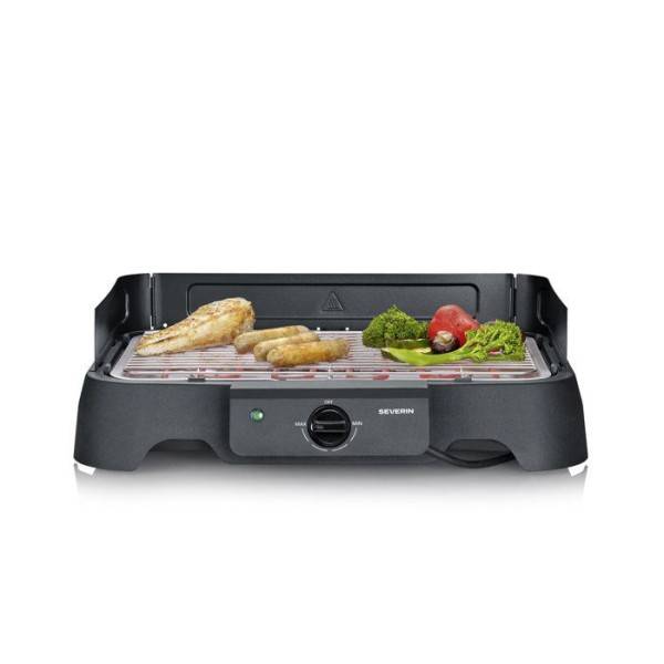 Severin - Barbecue Electrique - Grillade électrique de table - SEVERIN - PG8593 - 2000 W - Surface de cuisson 38 x 22 cm - Grille Inox - Thermostat réglable - - Image 4