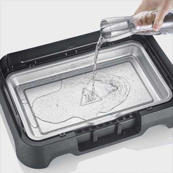 Severin - Barbecue Electrique - Grillade  électrique de table - SEVERIN - PG8593 - 2000 W - Surface de cuisson 38 x 22 cm - Grille Inox - Thermostat réglable - - Image 5