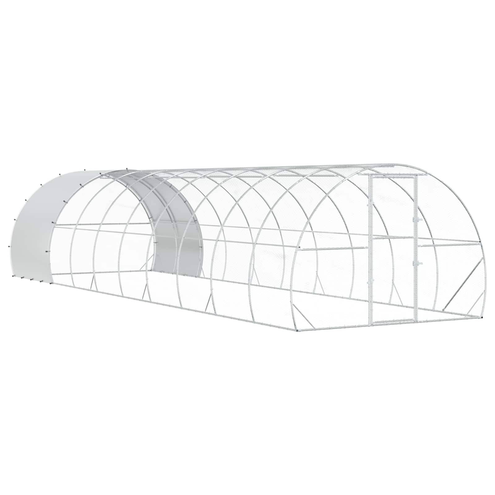 Vidaxl - Poulailler Argenté 1000 x 300 x 200 cm Acier galvanisé vidaXL 3434699 - Image 2