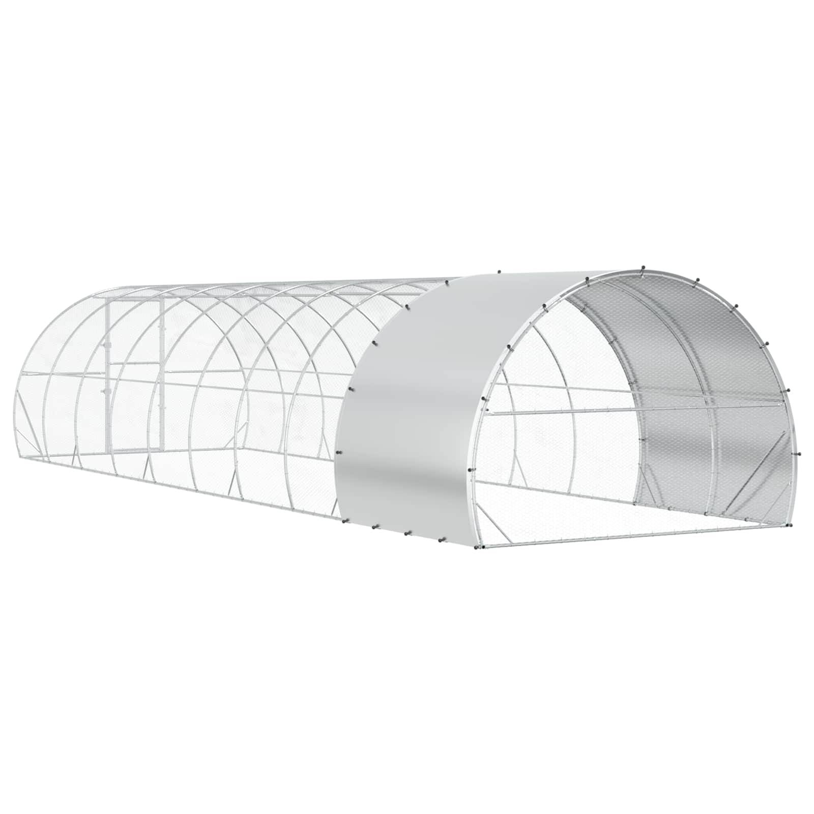 Vidaxl - Poulailler Argenté 1000 x 300 x 200 cm Acier galvanisé vidaXL 3434699 - Image 7