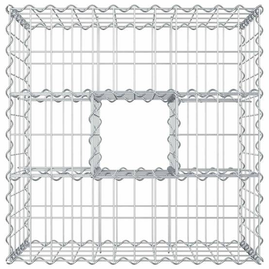 PANGIVO - Lit surélevé gabion Acier galvanisé Argenté 60 x 60 x 40 cm - PANGIVO - Image 7
