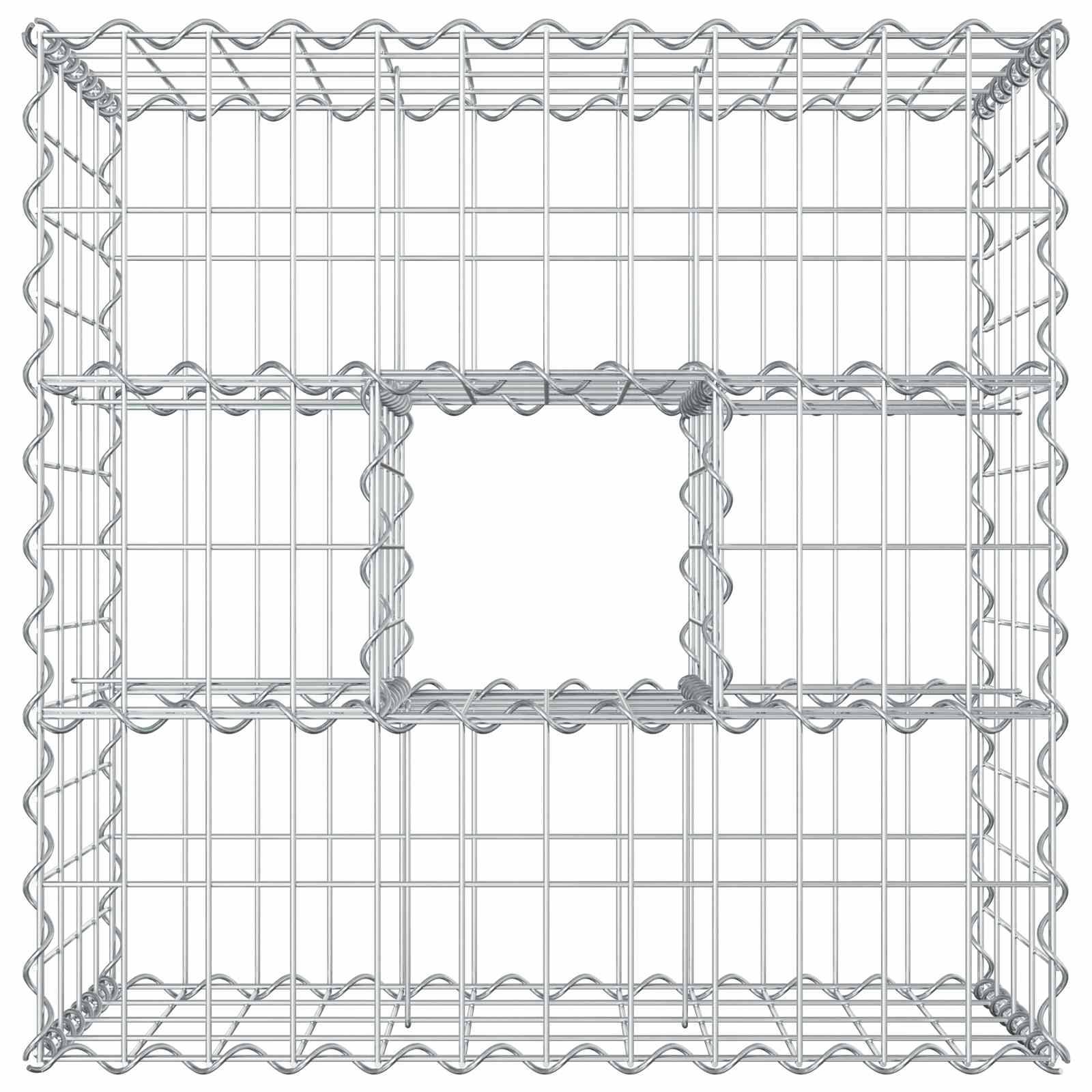 PANGIVO - Lit surélevé gabion Acier galvanisé Argenté 60 x 60 x 40 cm - PANGIVO - Image 7