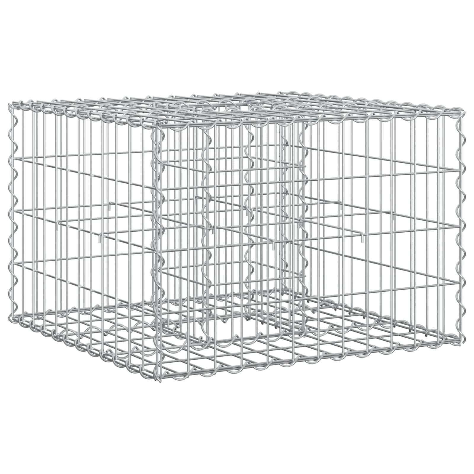PANGIVO - Lit surélevé gabion Acier galvanisé Argenté 60 x 60 x 40 cm - PANGIVO - Image 2