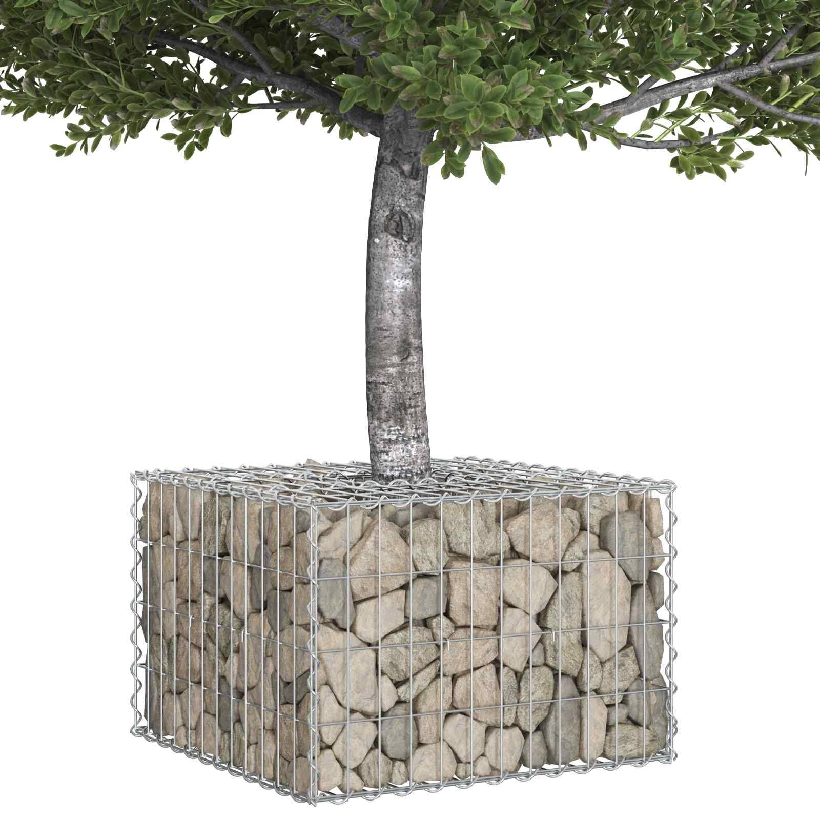 PANGIVO - Lit surélevé gabion Acier galvanisé Argenté 60 x 60 x 40 cm - PANGIVO - Image 3