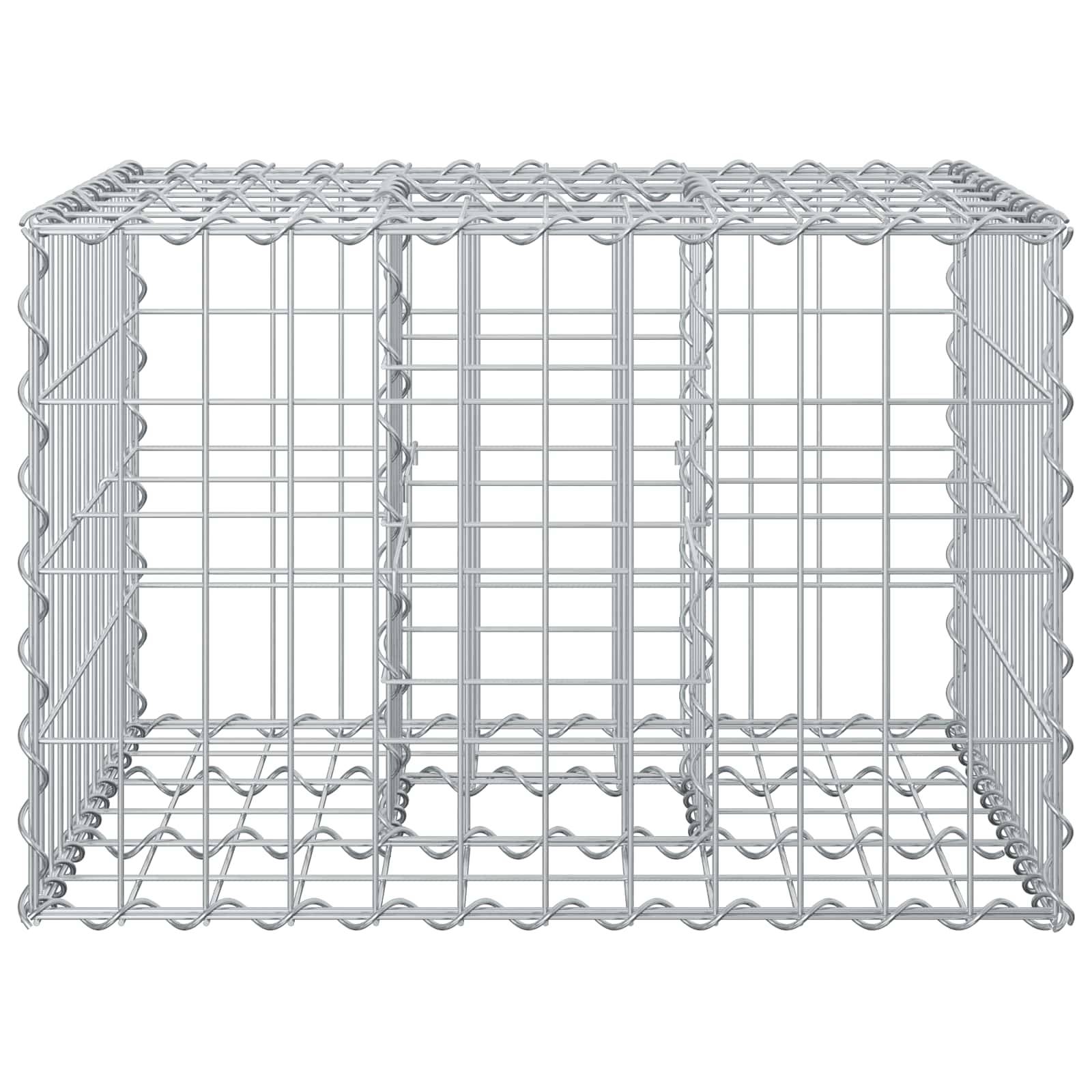PANGIVO - Lit surélevé gabion Acier galvanisé Argenté 60 x 60 x 40 cm - PANGIVO - Image 6