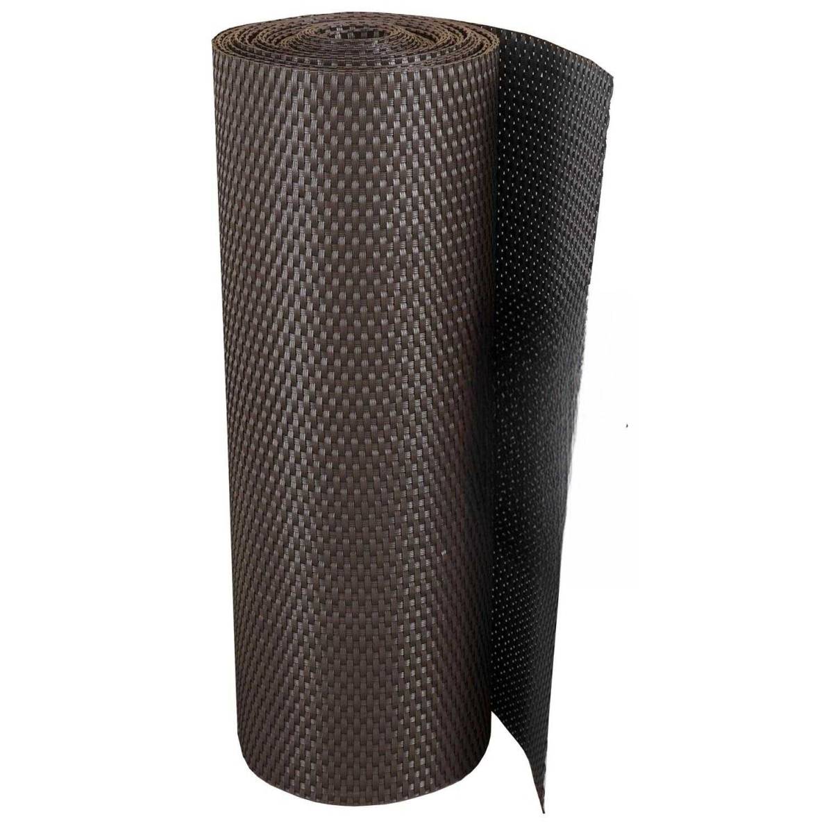 Rattan Art - Brise-vue en résine tressée pour balcon et clôture coloris marron foncé 0.9 x 5 m - Image 1