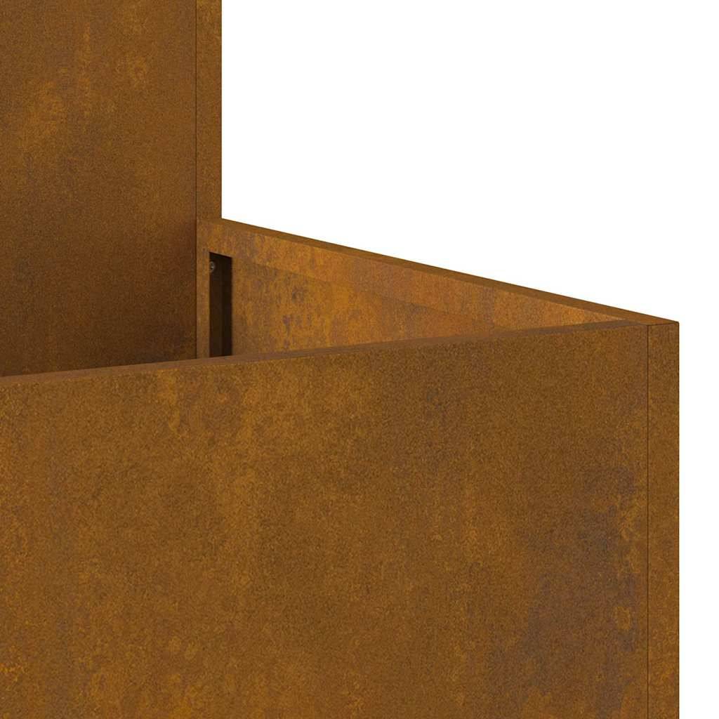 Maison Chic - Cache-pot | Bac à fleurs de jardin Rouillé 100 x 100 x 48 cm Acier patiné - Image 8
