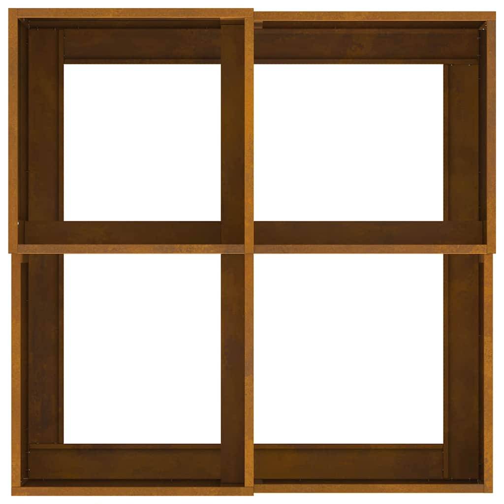 Maison Chic - Cache-pot | Bac à fleurs de jardin Rouillé 100 x 100 x 48 cm Acier patiné - Image 1