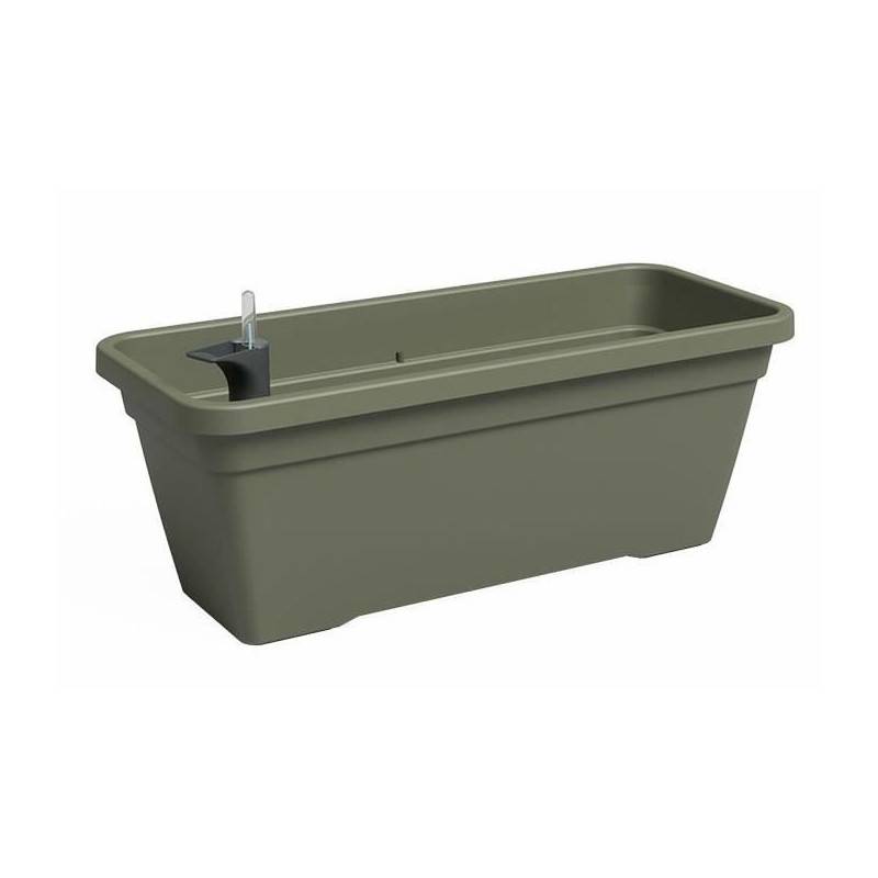 Jardiniere - Plastique - Vert Sec - Rectangulaire - L77,9 X P24 X H22cm - Artevasi - Image 1