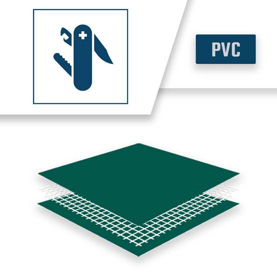Bâche PVC 3x5 m Verte - Garantie 10 ans - XP640MU - Bâche de protection étanche - Résistance Anti-UV - Made in France TECPLAST - Image 4