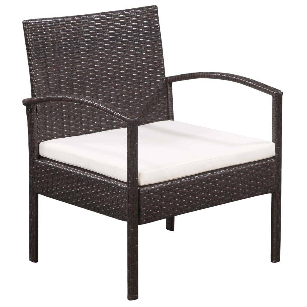 Vidaxl - Salon de jardin 5 pcs avec coussins Résine tressée Marron vidaXL 44184 - Image 5