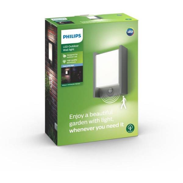 Philips - Applique murale - PHILIPS - Arbour IR - 4000K - Anthracite - IP44 - Image 2