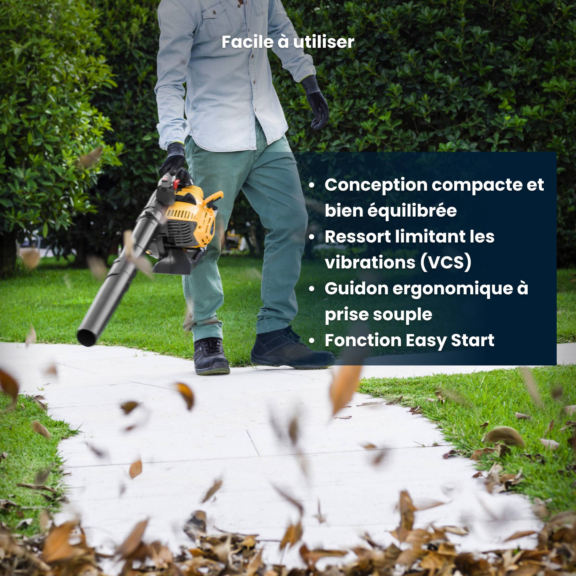 Stiga - Souffleur à feuilles thermique BL 530, Moteur 27,6 cm³ (0,8 kW) avec système anti-vibration et démarrage facile, puissant - STIGA - Image 4