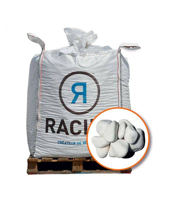 Paillage marbre blanc couverture décorative du sol 1000kg RACINE F-PAI046 - Image 1