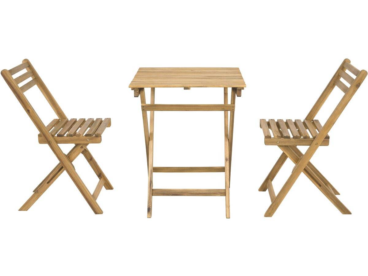Habitat Et Jardin - Ensemble Table Et Chaises De Jardin "aldo" En Bois - 2 Places - Marron -habitat Et Jardin - Image 1
