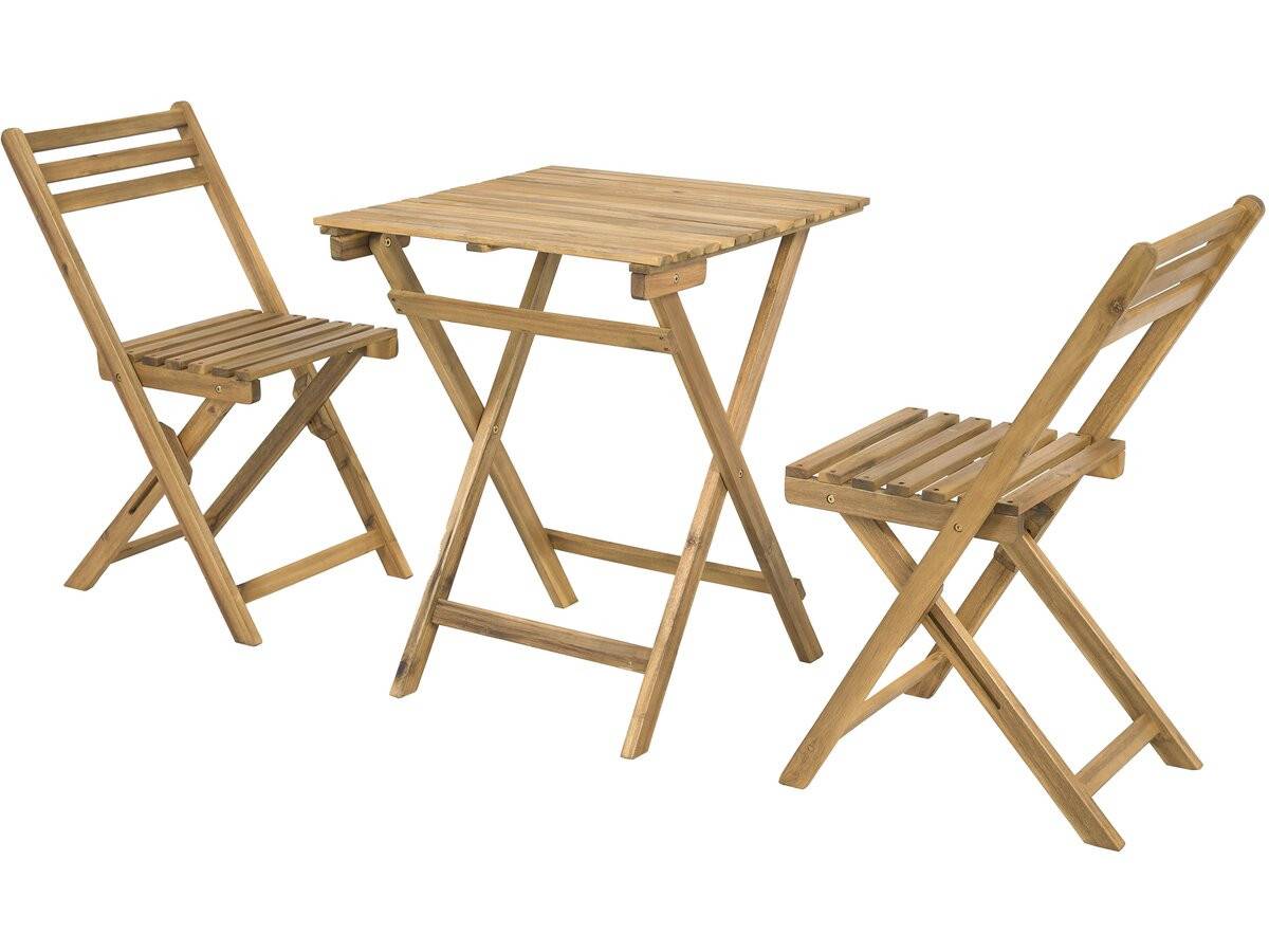 Ensemble Table Et Chaises De Jardin "aldo" En Bois - 2 Places - Marron -habitat Et Jardin - Image 4