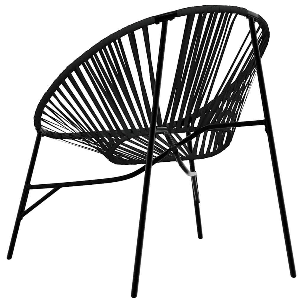 PANGIVO - Chaise œuf de jardin noir résine tressée 77 x 68,5 x 82 cm - PANGIVO - Image 6